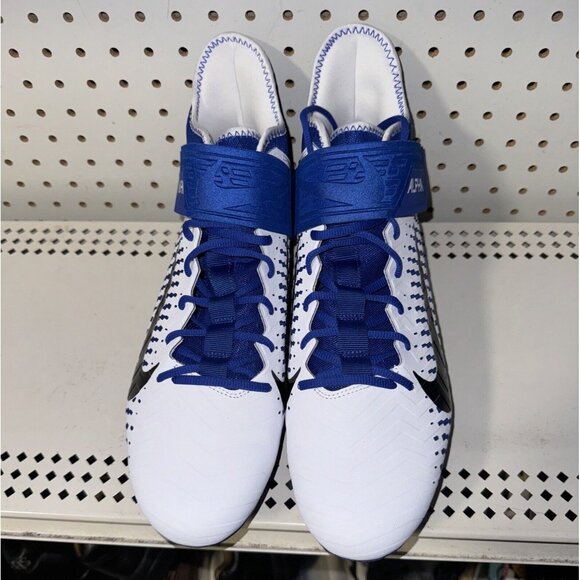 Nike Alpha Menace Pro 2 Mid Mens Football Cleats Size 13.5 Royal Blue White